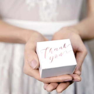 Thank You Gaveæsker Rosaguld/Hvid