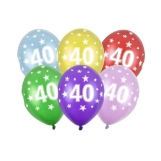 40 Års Balloner Farvemix