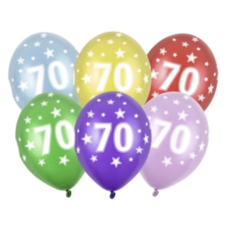 70 Års Balloner Farvemix