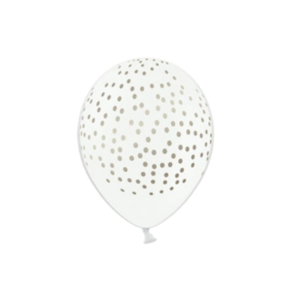 Guldprikkede Balloner Pastel Hvid