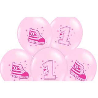 1 Års Balloner Lyserød