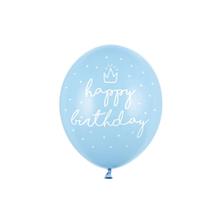 Happy Birthday Balloner Lyseblå
