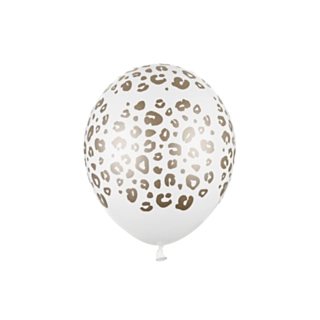 Leopard Balloner Pastel Hvid