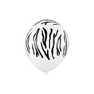 Zebra Balloner Pastel Hvid