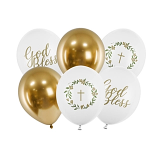 God Bless Ballon Mix Guld