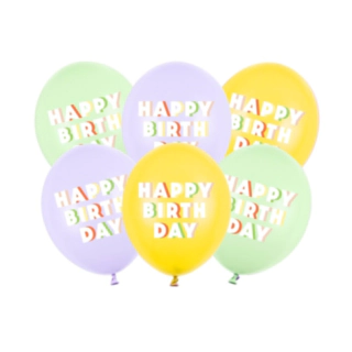 Happy Birthday Latexballoner Pastel