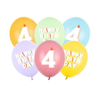 4 Års Fødselsdag Latexballoner