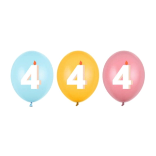 4 Års Fødselsdag Latexballoner