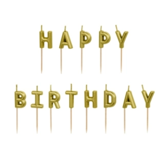 Happy Birthday Kagelys Guld