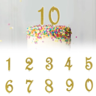 Glitter Kagelys Guld