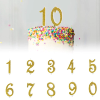 Glitter Kagelys Guld