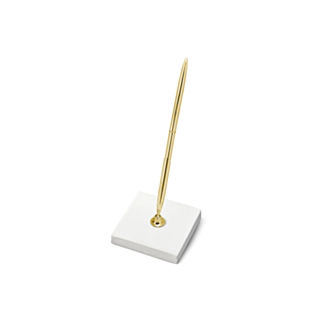 Kuglepensholder Inkl Kuglepen Guld/Cremehvid