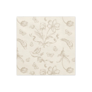 Blomster Servietter Beige