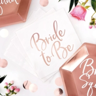 Bride To Be Servietter Rosaguld