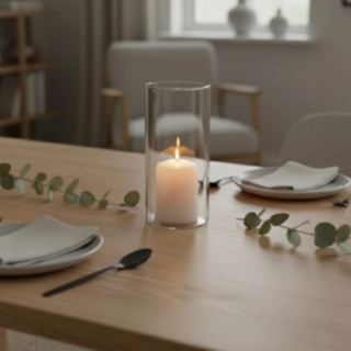Glasrør Lysestage