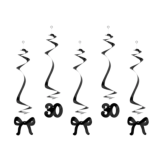 30-Års Sløjfe Swirls Sort