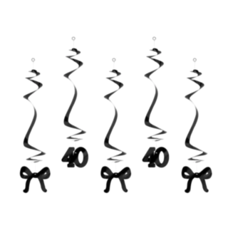 40-Års Sløjfe Swirls Sort