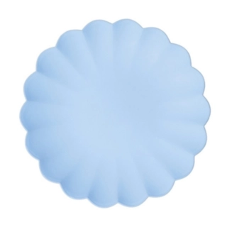 Pastel Plasttallerkener Lyseblå