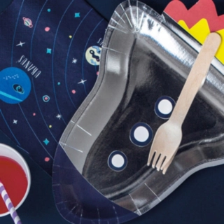 Space Party Rumfærge Paptallerkener