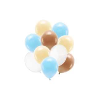Ballonbuket Pastel Blå/Brun