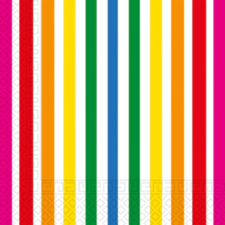 Stribede Servietter Multi