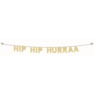 Hip Hip Hurraa Guirlande Guld