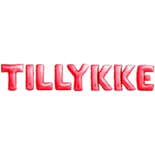 Tillykke Folieballoner Rød