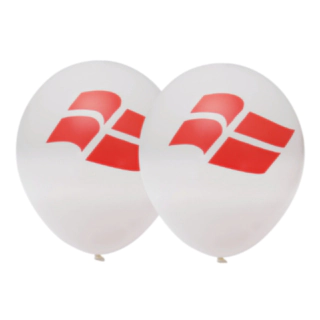 Balloner Dannebrog Hvid/Rød