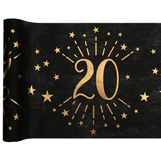 20 Års Bordløber Guld/Sort