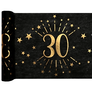 30 Års Bordløber Guld/Sort
