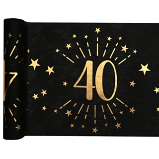 40 Års Bordløber Guld/Sort