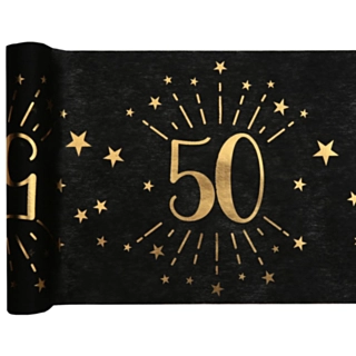 50 Års Bordløber Guld/Sort