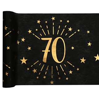 70 Års Bordløber Guld/Sort