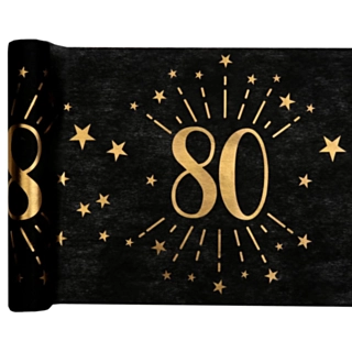 80 Års Bordløber Guld/Sort