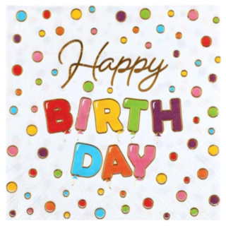 Happy Birthday Servietter