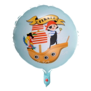 Piratskib Folieballon Lyseblå