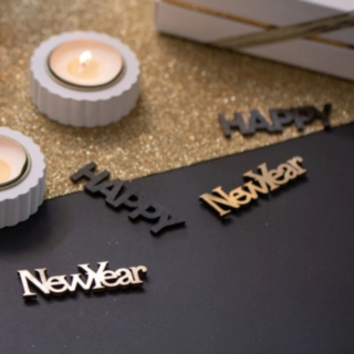 Happy New Year Træ Konfetti
