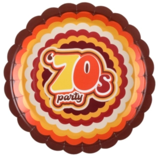 70'er Retro Paptallerkener