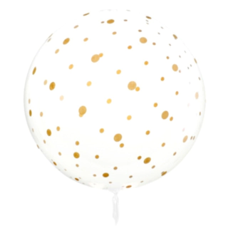 Guldprikkede Plast Balloner