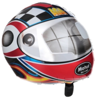 Racerhjelm Folieballon Rød