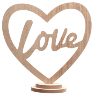Love Træ Borddekoration