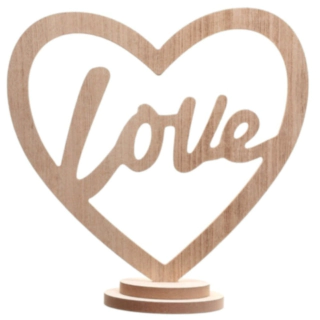 Love Træ Borddekoration