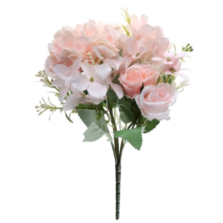 Kunstig Blomsterbuket Pastel Lyserød