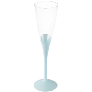 Flute Skrå Champagneglas Lyseblå
