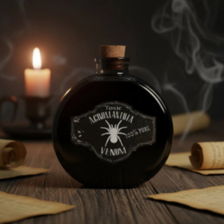 Edderkop Giftflaske Sort