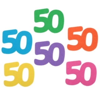 50 Års Fødselsdag Bordpynt Multi