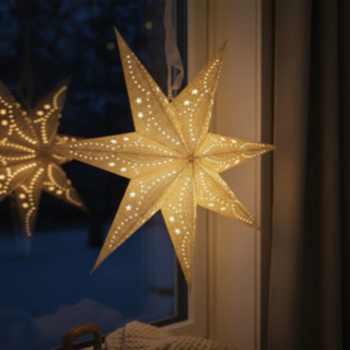 Glimmer LED Julestjerne Sølv