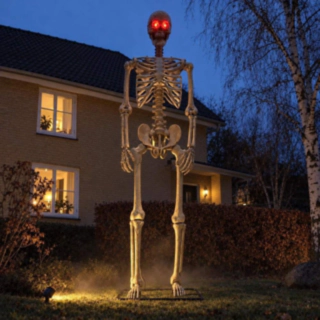 Gigantskelet Med Lysende Øjne