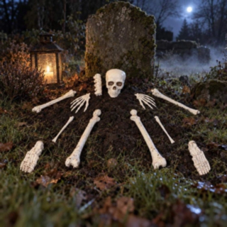 Skeletknogler Hvid