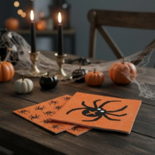 Halloween Edderkop Servietter